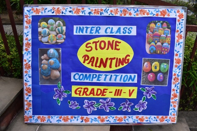 Inter House Stone Painting Competition